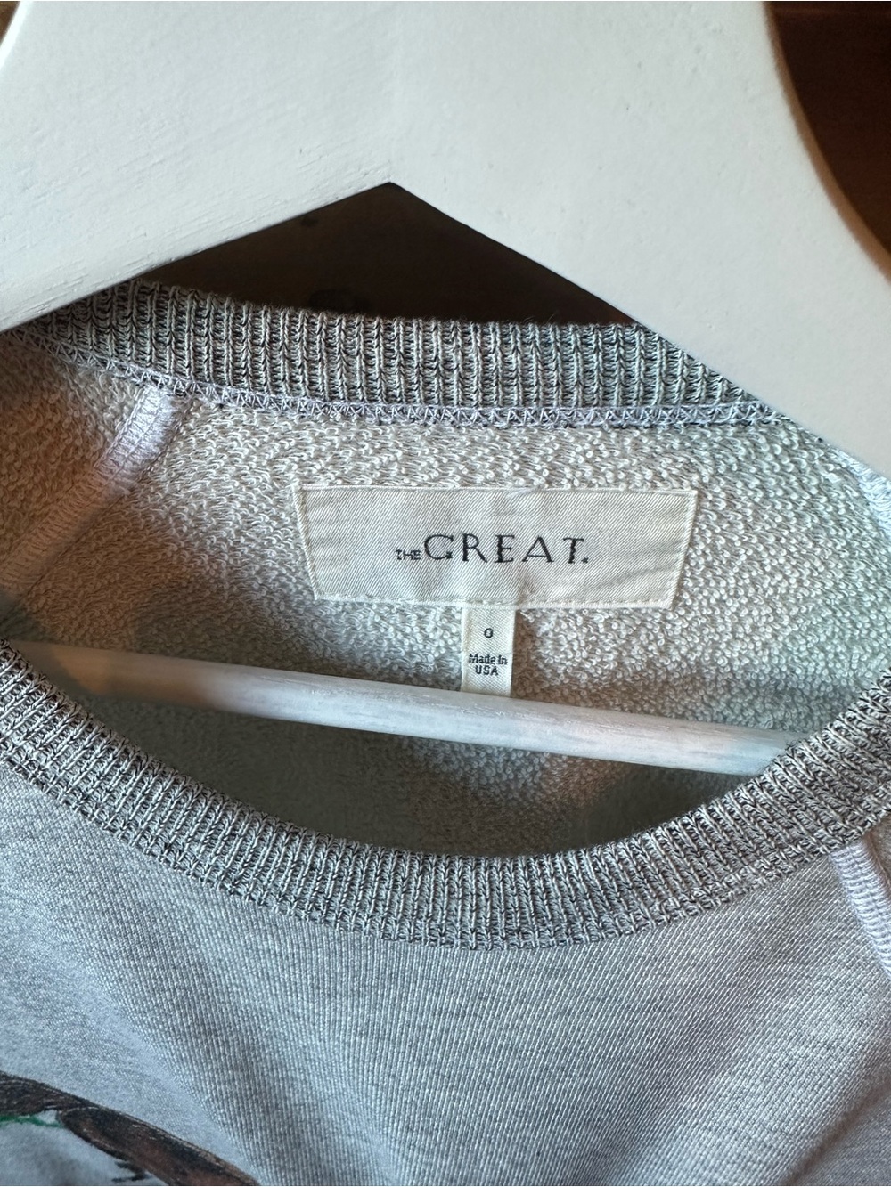 THE GREAT. The College Graphic Sweatshirt in Running Horses - Picture 6 of 9